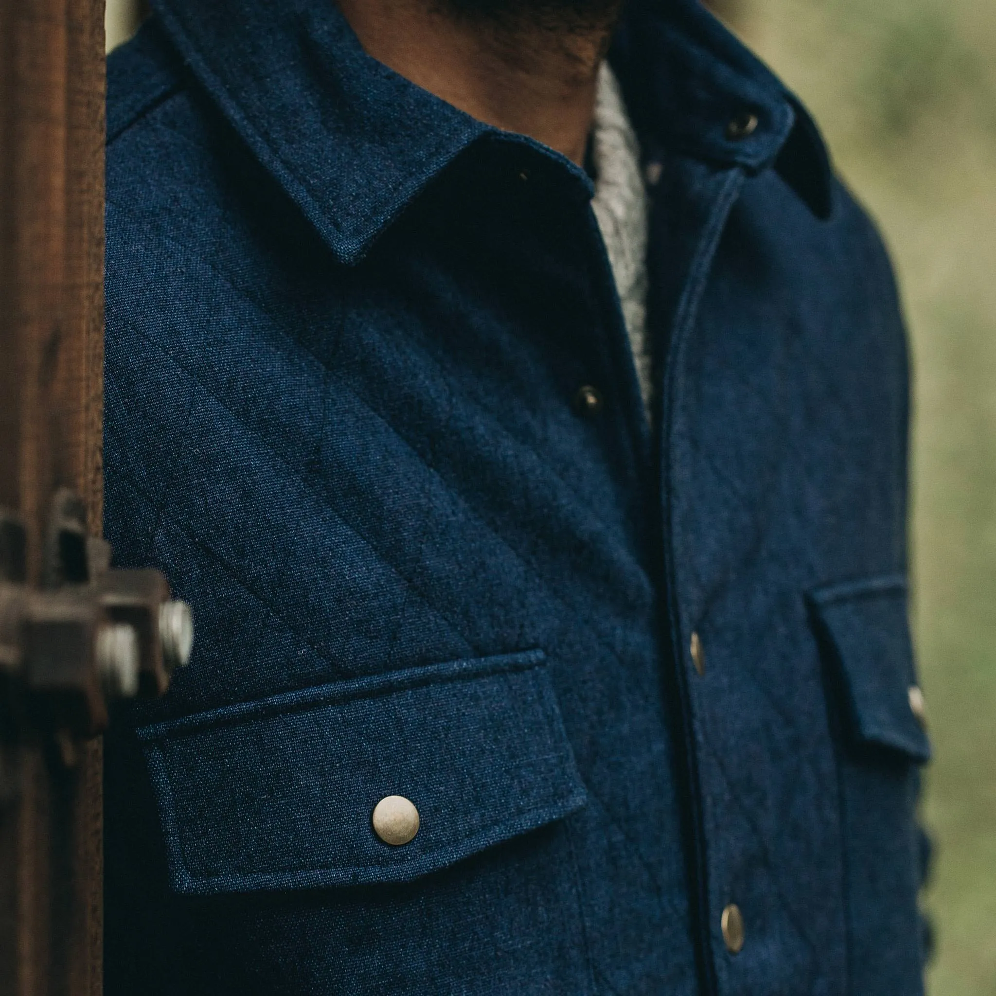 The Quilted Jacket in Indigo Boss Duck