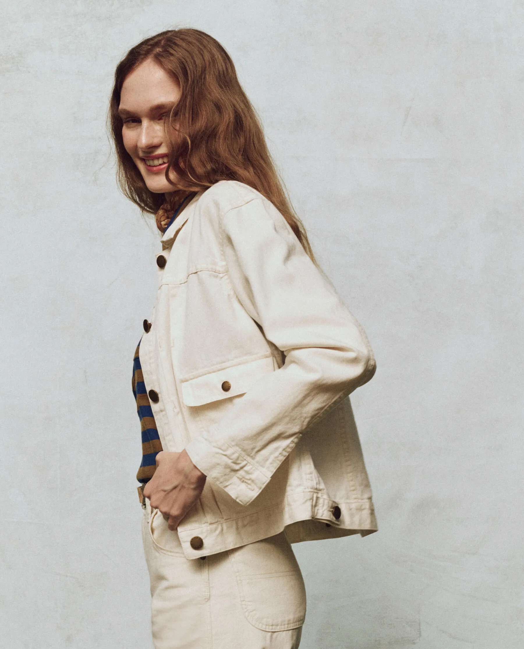 The Workwear Jean Jacket. -- Natural Hemp