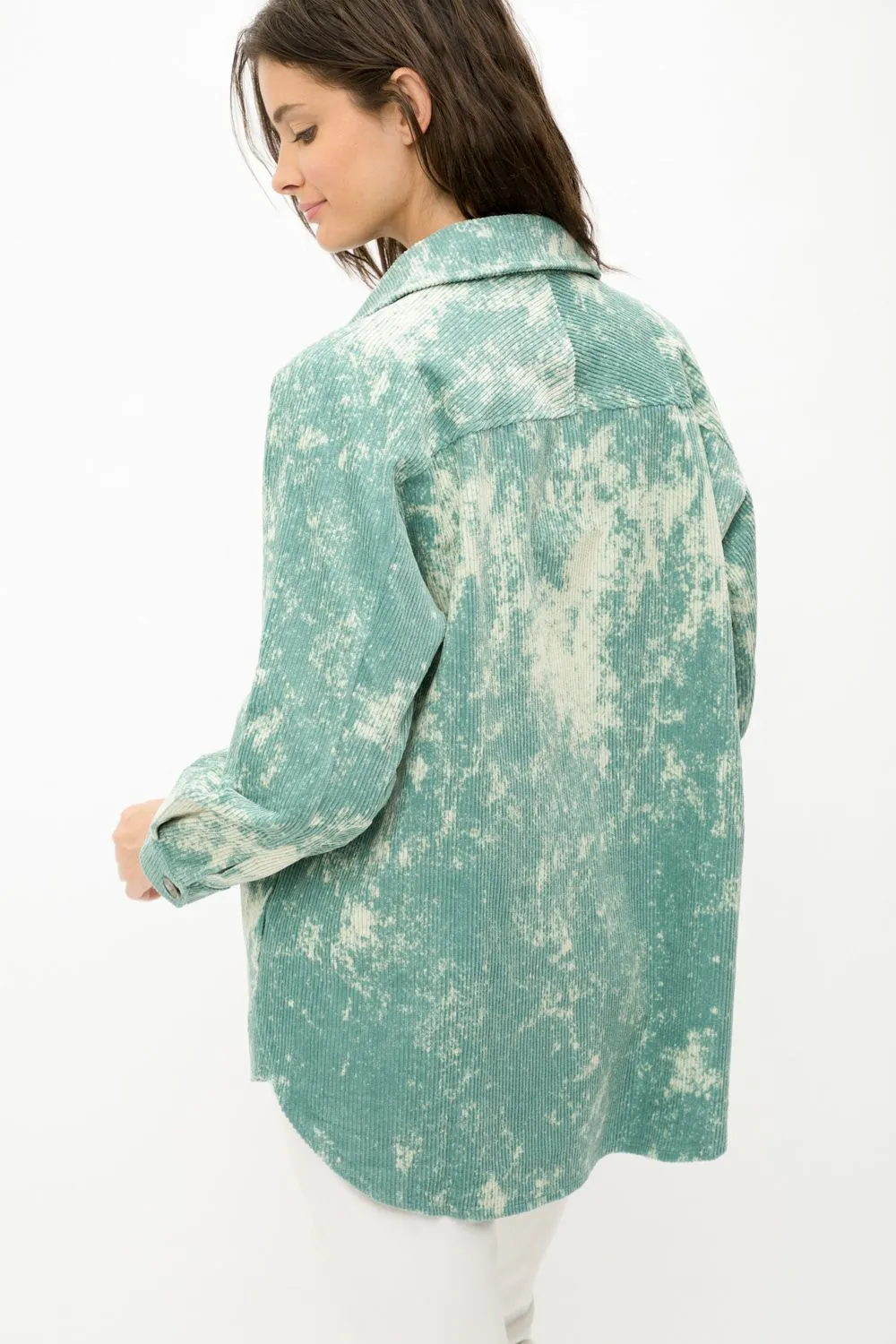 Tiedye Corduroy Shirt Jacket
