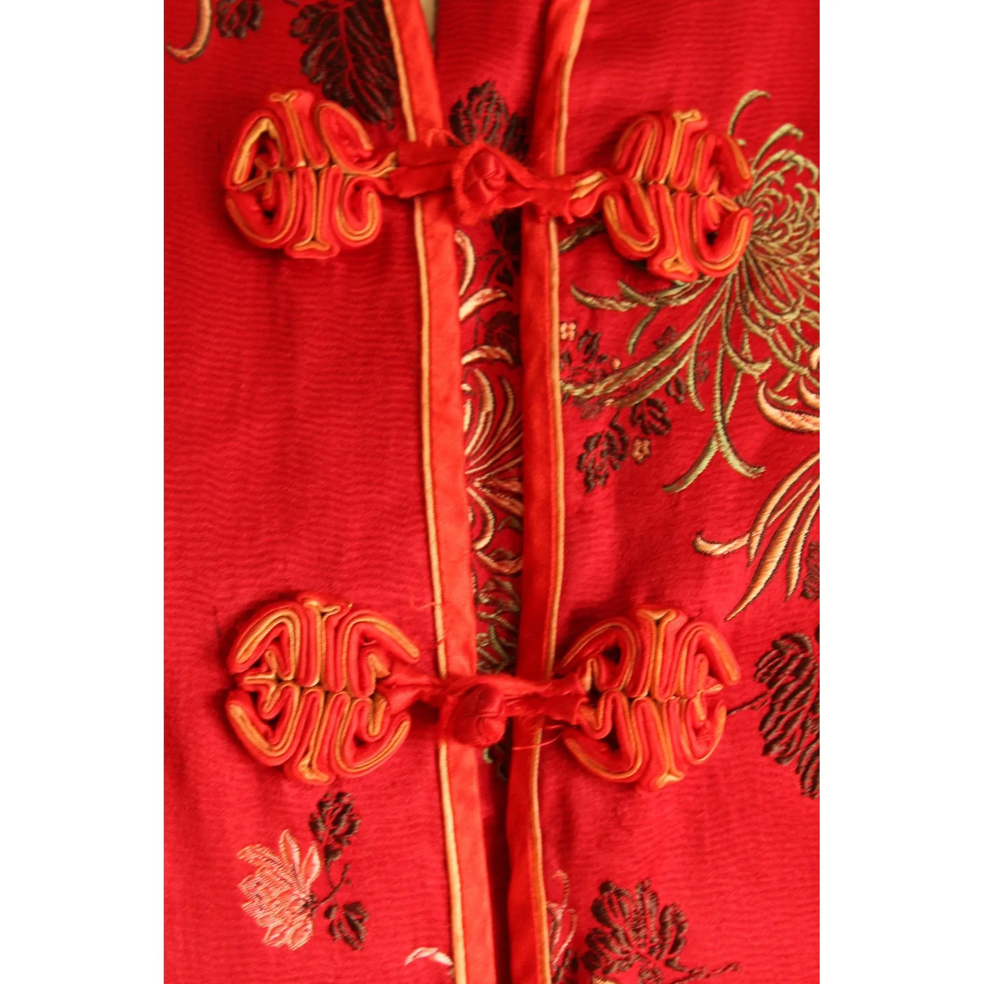 Vintage 1970s 1980s Peony Brand Asian Chinese Jacket