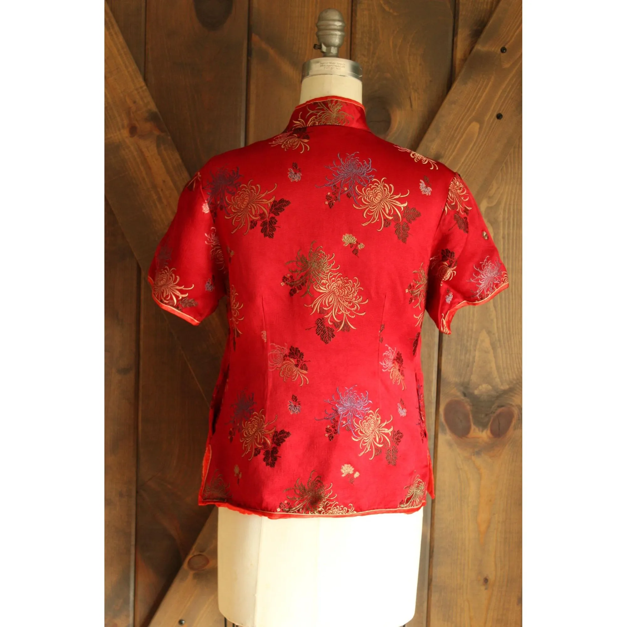 Vintage 1970s 1980s Peony Brand Asian Chinese Jacket