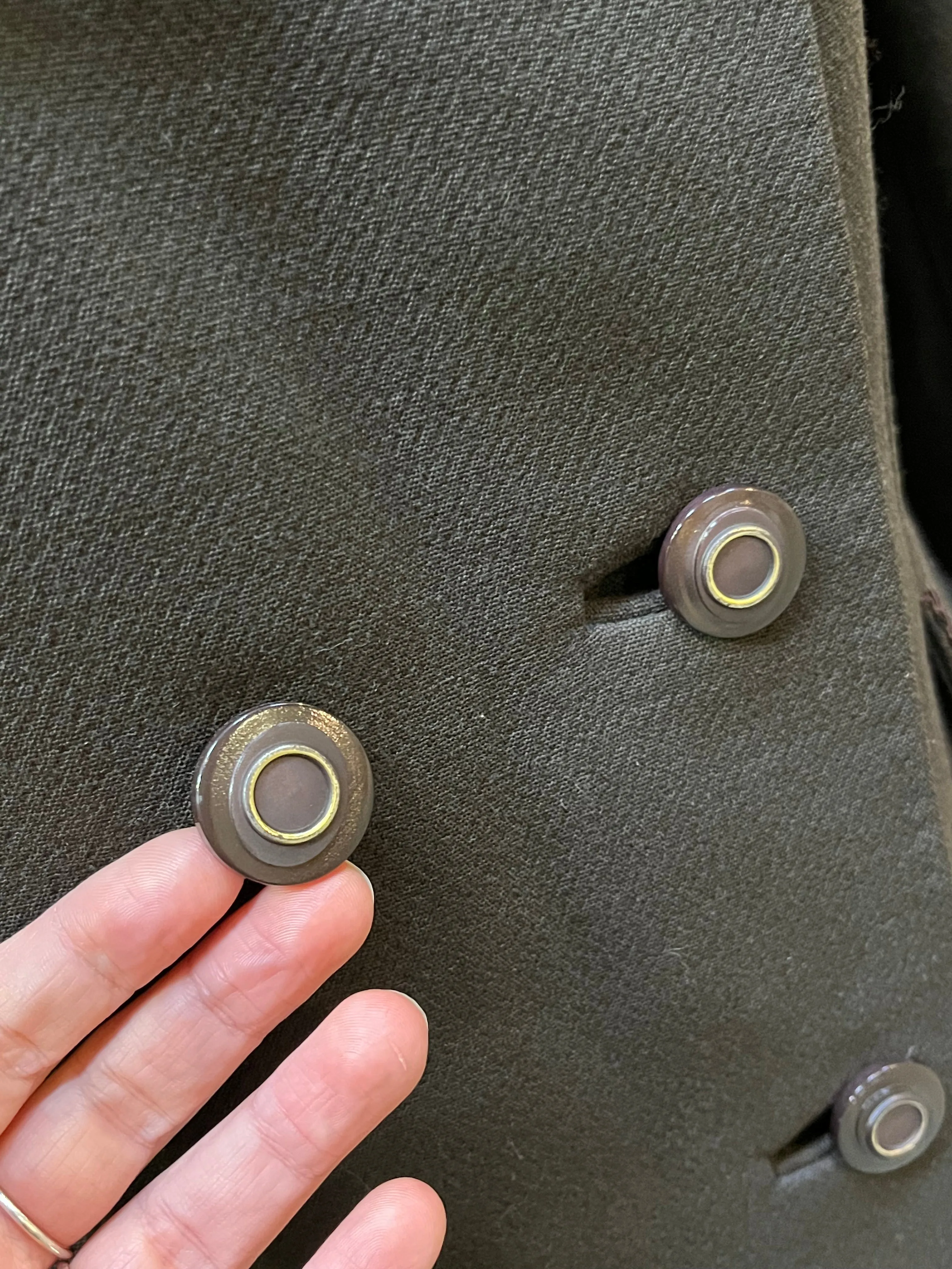 Vintage D'allaird's Brown Wool Coat, Made in Canada, Chest 38”
