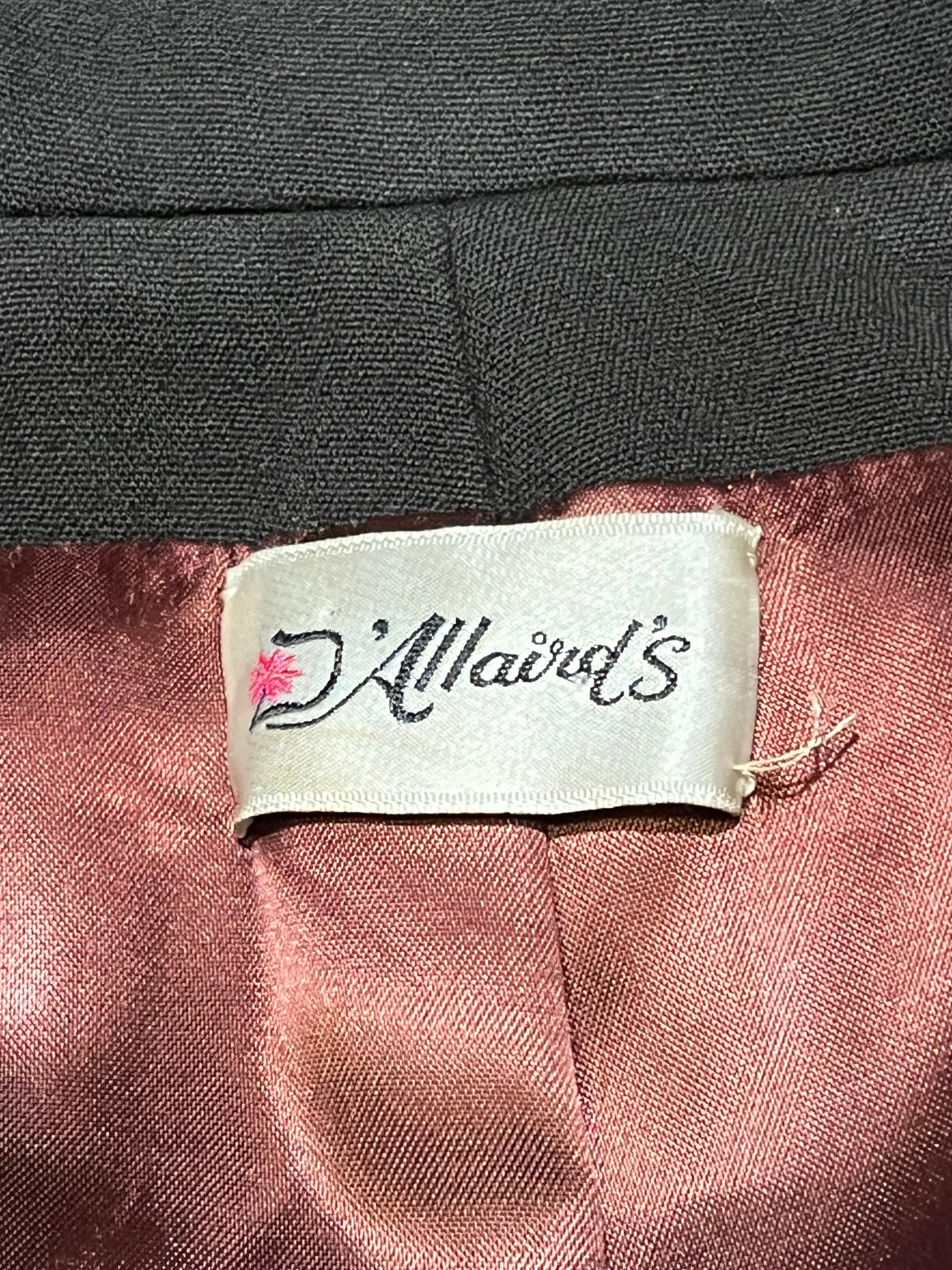 Vintage D'allaird's Brown Wool Coat, Made in Canada, Chest 38”