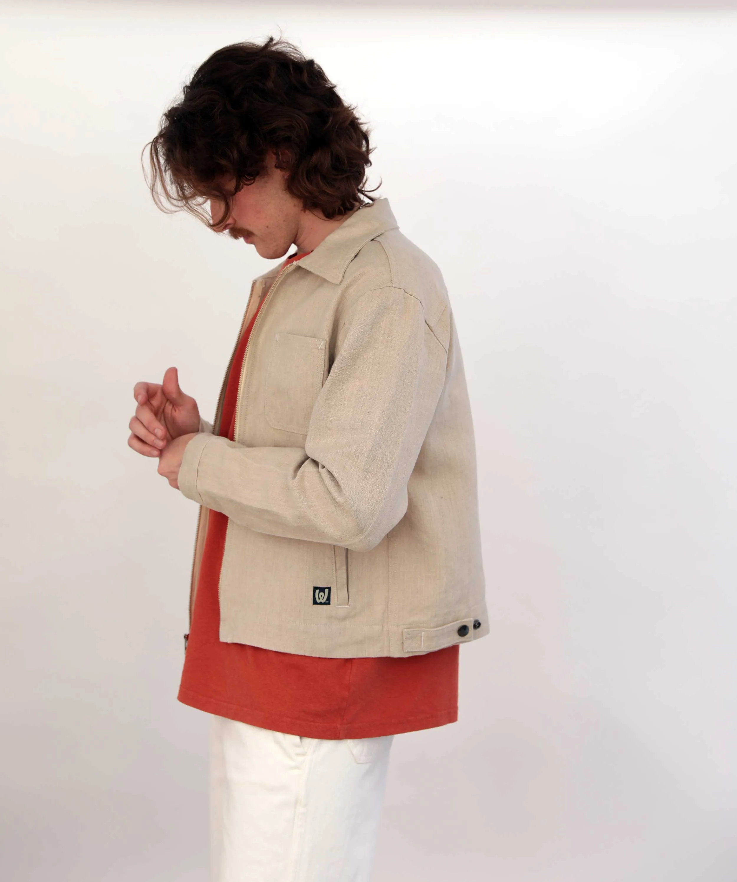 White Bark Edition Hemp After-Work Jacket - Dark Natural