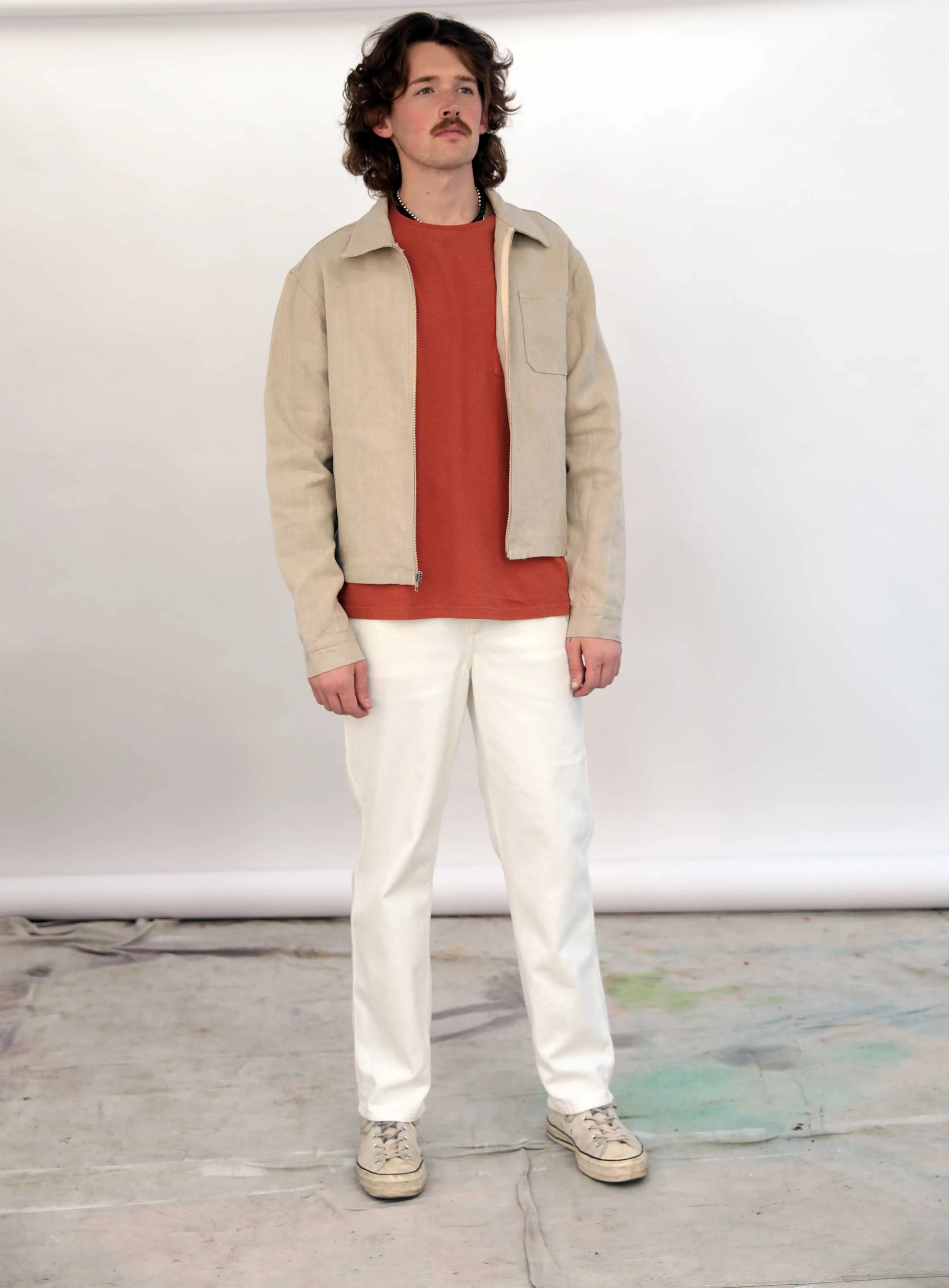 White Bark Edition Hemp After-Work Jacket - Dark Natural