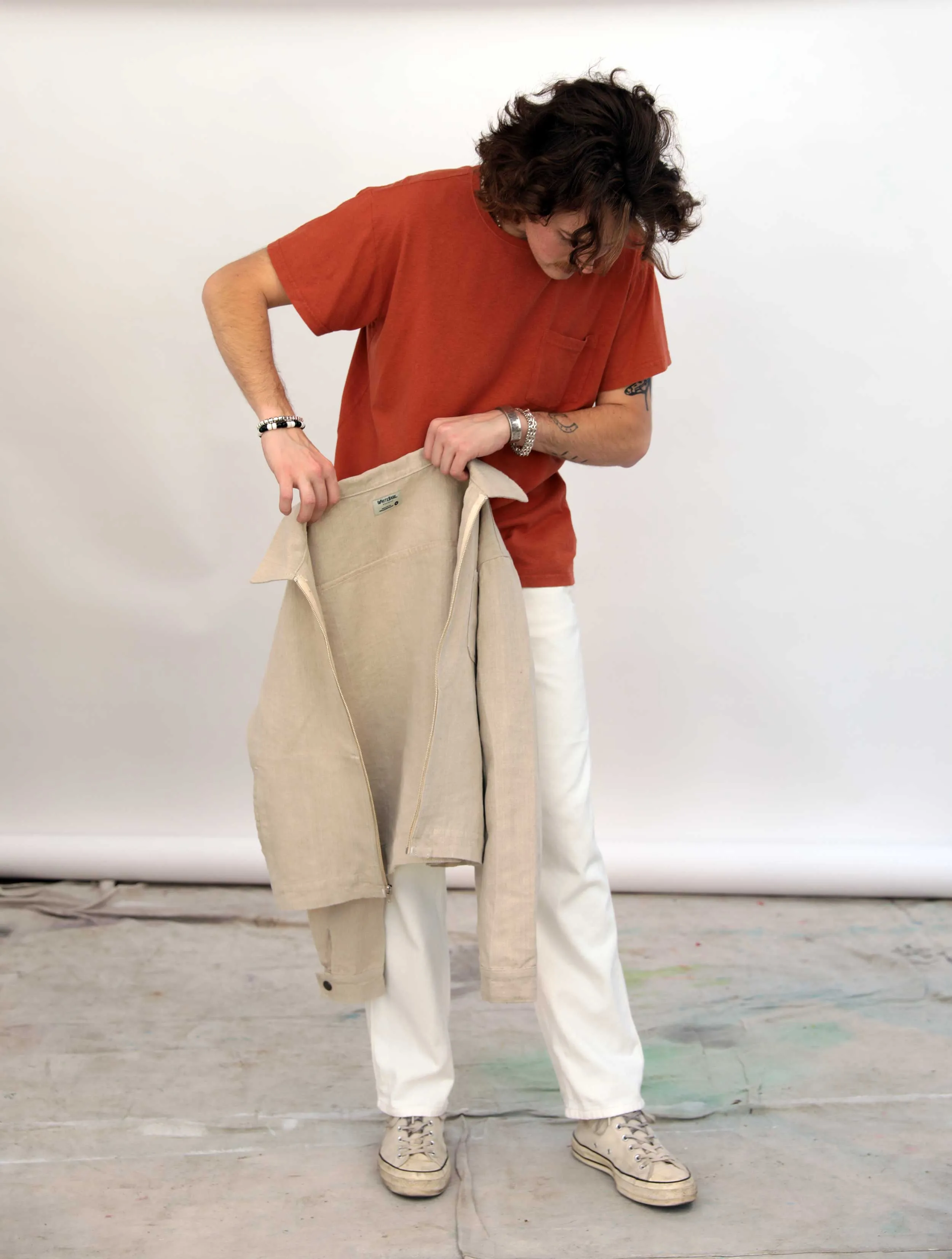 White Bark Edition Hemp After-Work Jacket - Dark Natural